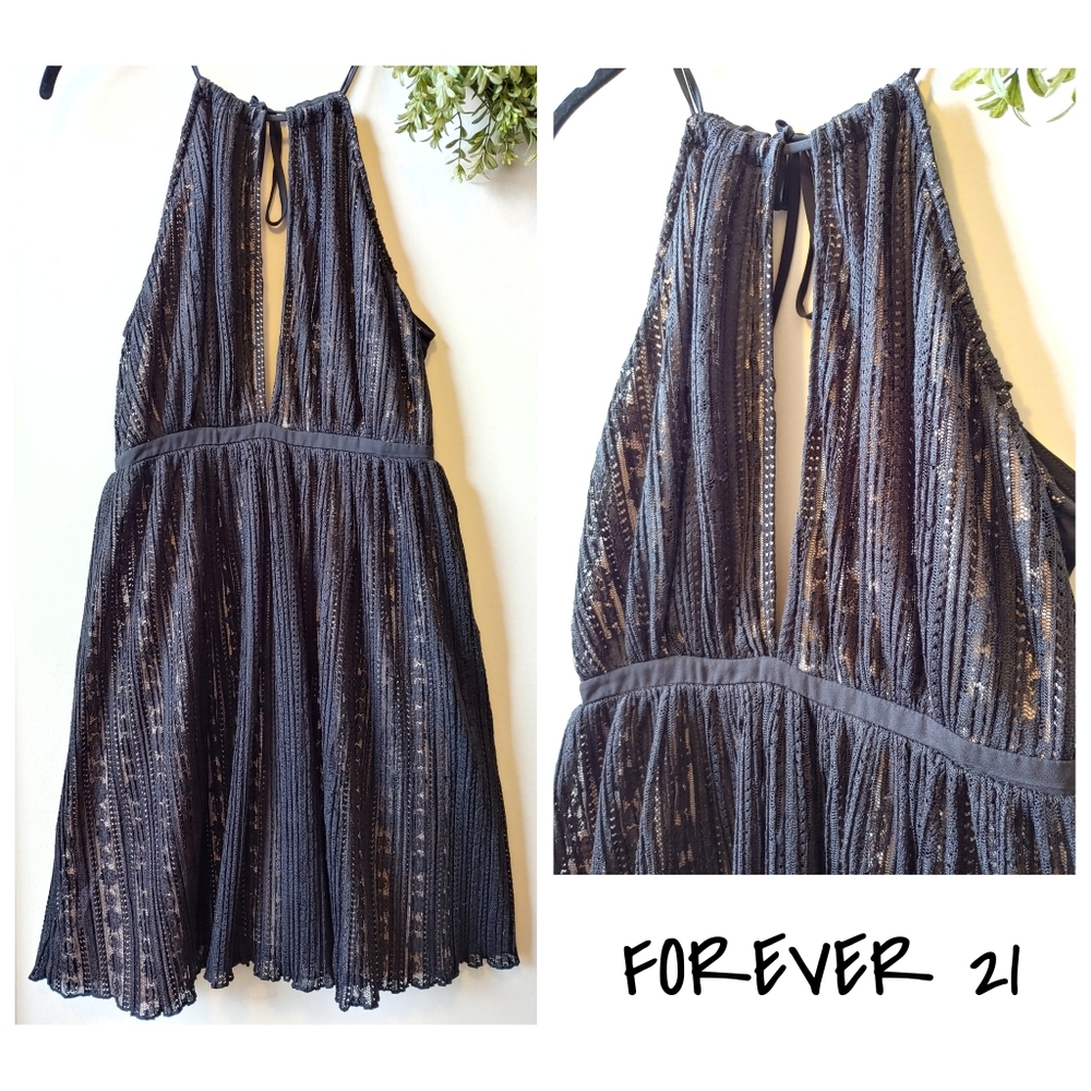 F21 • Black Lace Dress